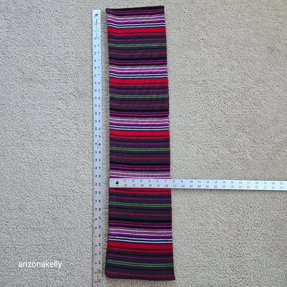 Merino Wool Striped Scarf - Picture 2 of 7